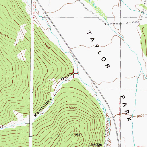 Topographic Map of Kentucky Gulch, CO