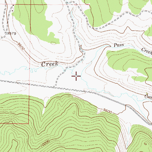 Topographic Map of Pass Creek, CO