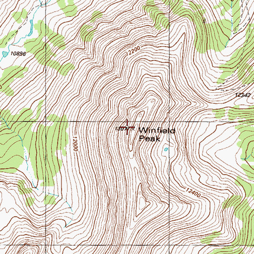 Topographic Map of Winfield Peak, CO