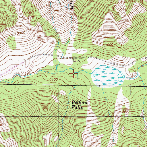 Topographic Map of Belford Gulch, CO