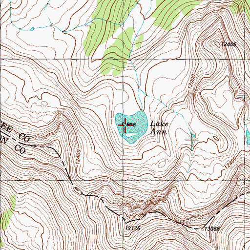 Topographic Map of Lake Ann, CO