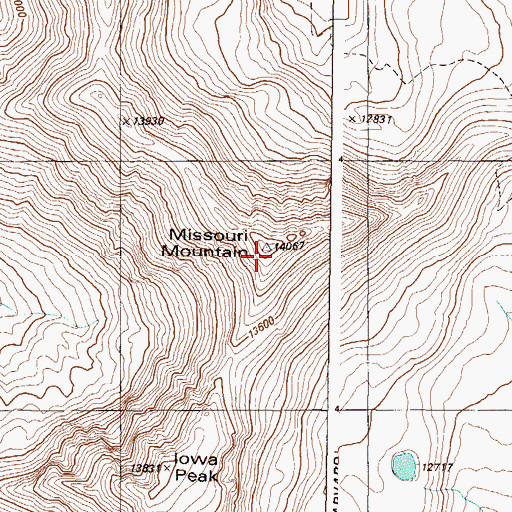 Topographic Map of Missouri Mountain, CO