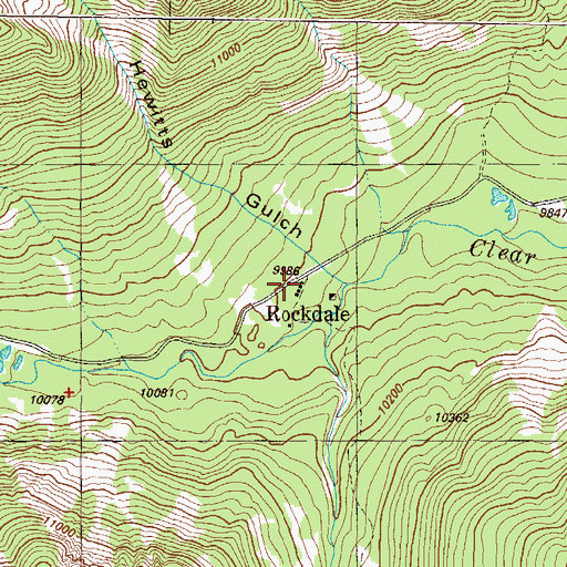 Topographic Map of Rockdale, CO