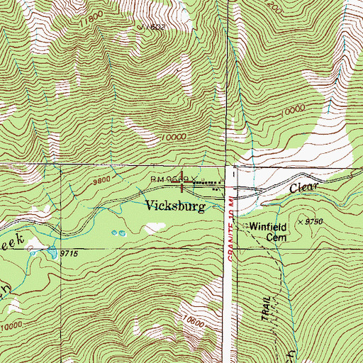Topographic Map of Vicksburg, CO