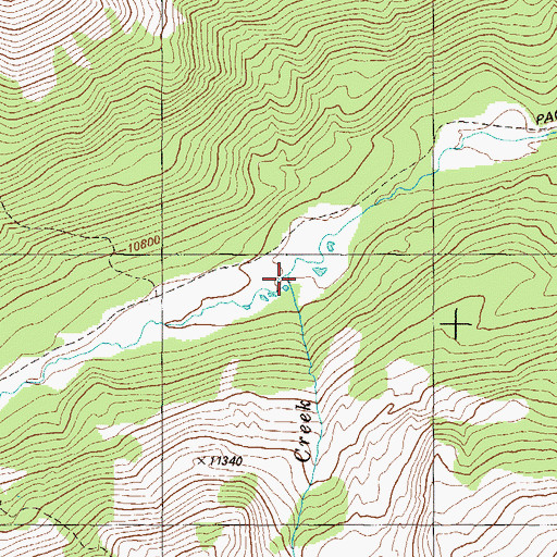 Topographic Map of South Pine Creek, CO