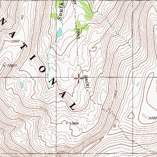 Topographic Map of South Pine Creek Trail, CO