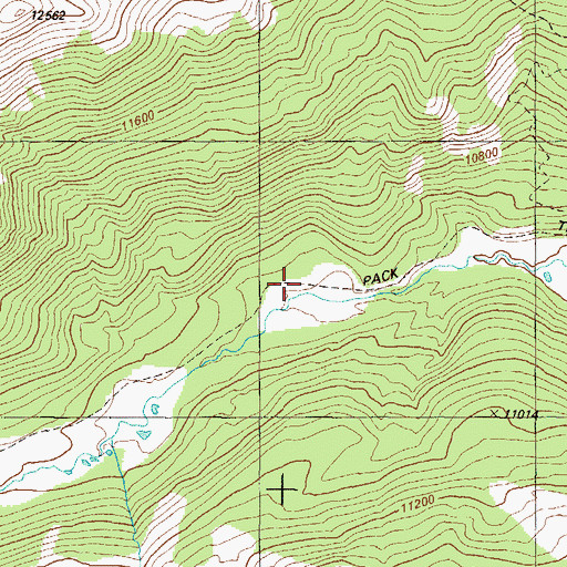 Topographic Map of Pine Creek Trail, CO