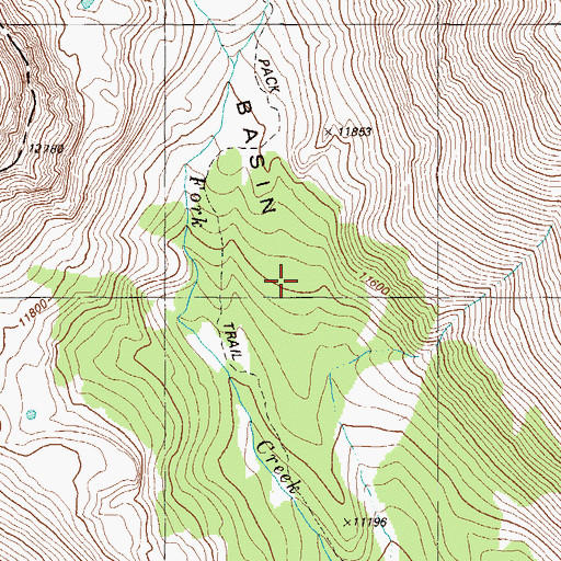 Topographic Map of Horn Fork Basin, CO
