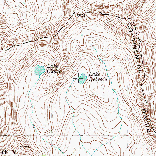 Topographic Map of Lake Rebecca, CO