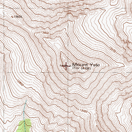 Topographic Map of Mount Yale, CO