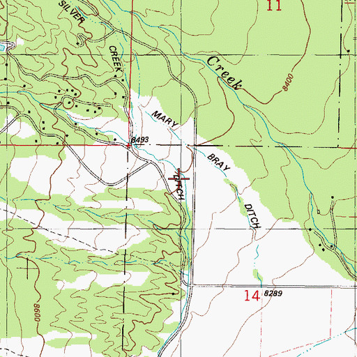 Topographic Map of Mercury Creek, CO