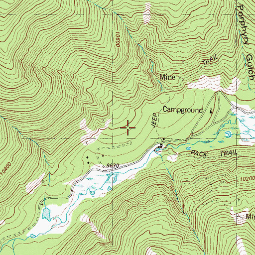Topographic Map of Cottonwood Campground, CO