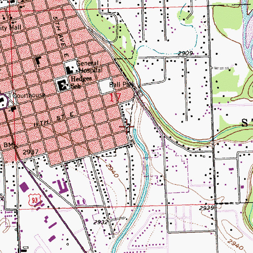 Topographic Map of Stillwater Slough, MT