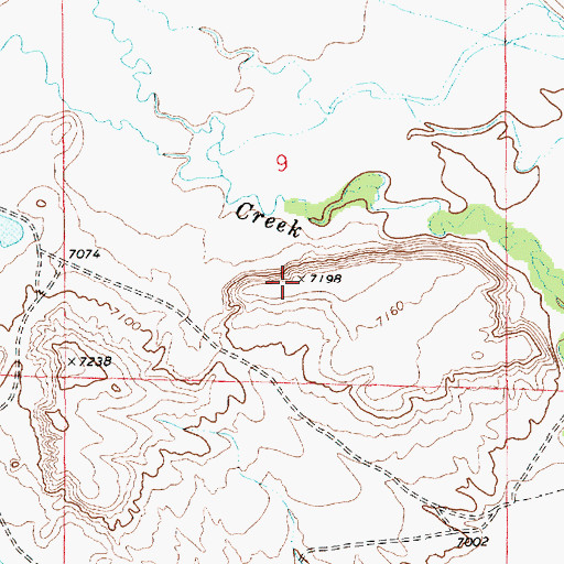Topographic Map of D B Budd Butte, WY