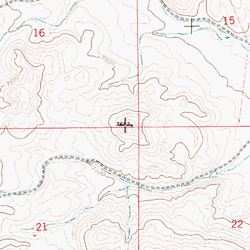 Topographic Map of Shannon Point, WY