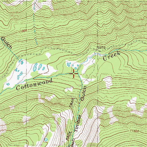 Topographic Map of Green Timber Gulch, CO