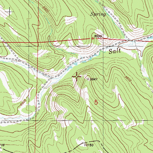 Topographic Map of North Fork Salt Creek, CO