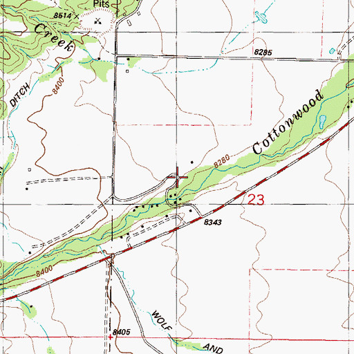 Topographic Map of Rancho Sawatch, CO