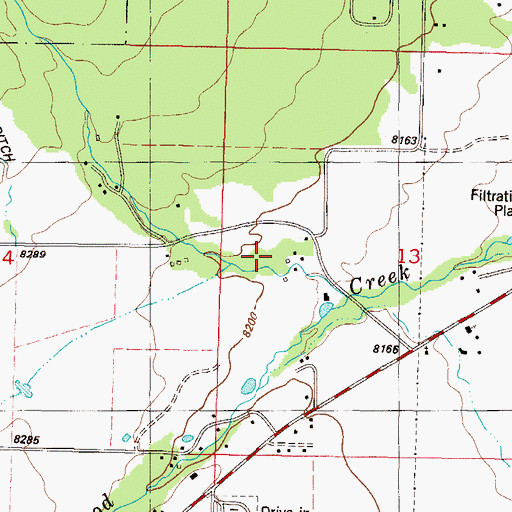 Topographic Map of Red Deer Creek, CO