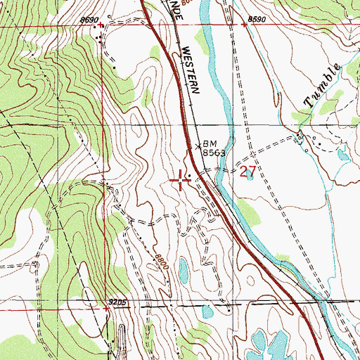 Topographic Map of Pine Creek School, CO
