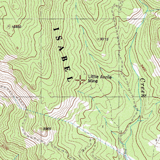 Topographic Map of Little Annie Mine, CO
