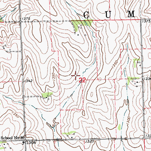 Topographic Map of Lewisburgh Post Office (historical), NE
