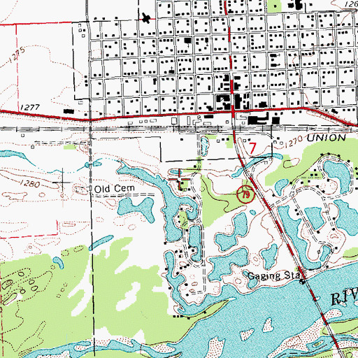 Topographic Map of Franklin Post Office (historical), NE