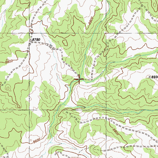 Topographic Map of North Fork Sevenmile Creek, CO