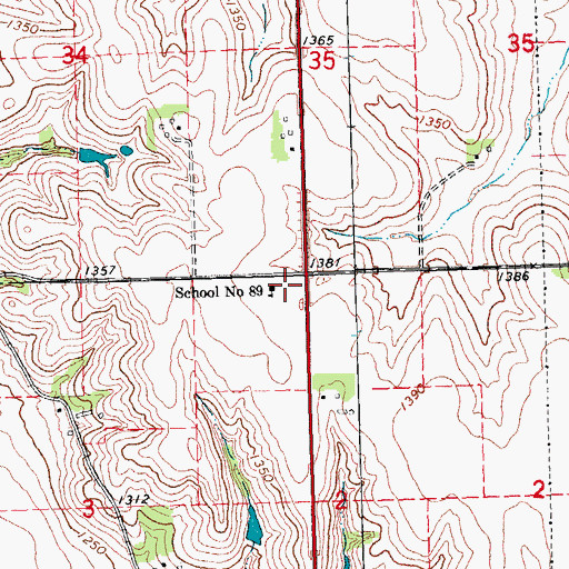 Topographic Map of Logan View Junior-Senior High School, NE