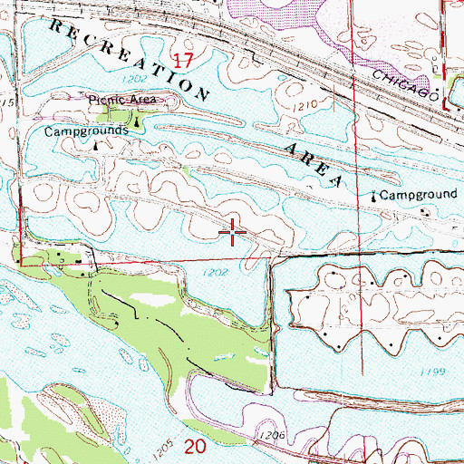 Topographic Map of Midland Beach, NE