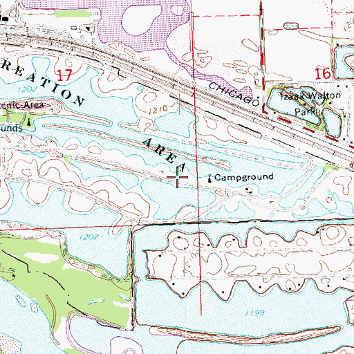 Topographic Map of Victory Lake Campground, NE