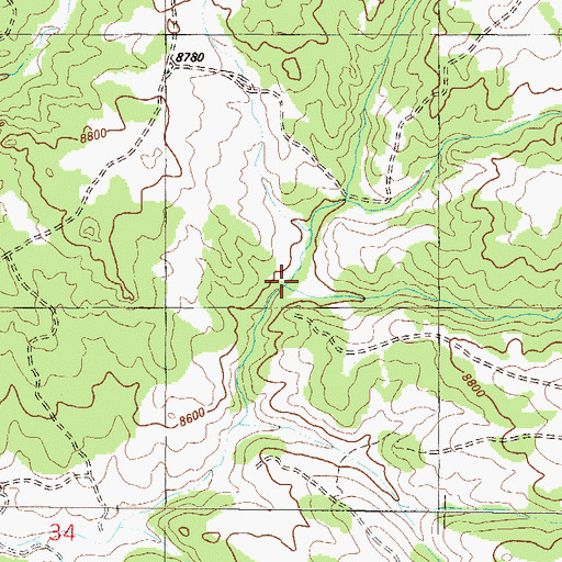 Topographic Map of South Fork Sevenmile Creek, CO