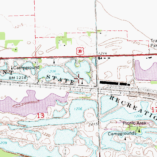 Topographic Map of Cottonwood Cove, NE