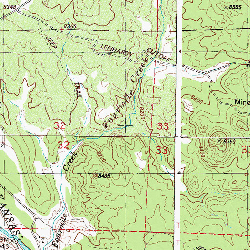 Topographic Map of Sevenmile Creek, CO