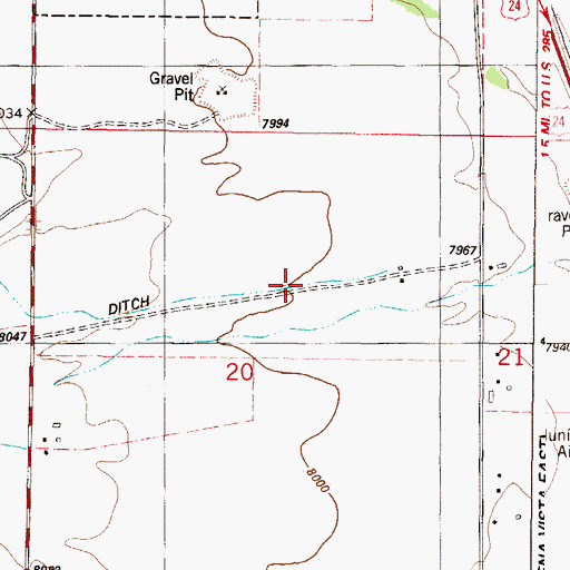 Topographic Map of Johnson Ditch, CO