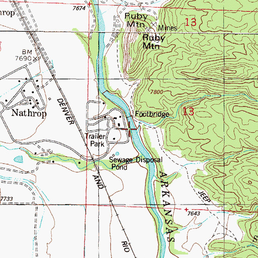 Topographic Map of Little Cottonwood Creek, CO