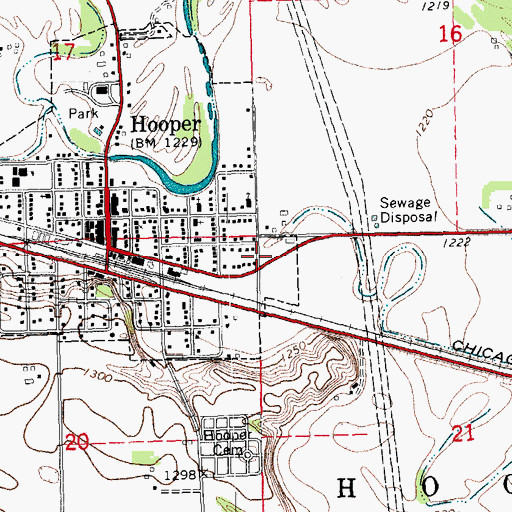 Topographic Map of Hooper Medical Clinic, NE