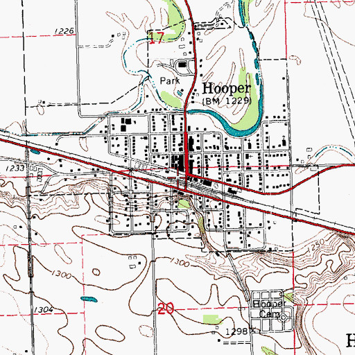 Topographic Map of Hooper Care Center, NE