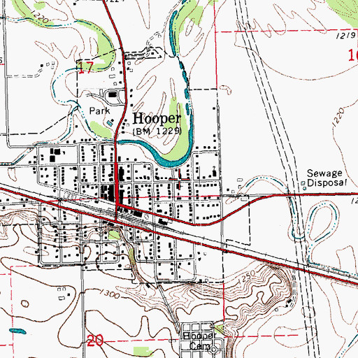 Topographic Map of Saint Rose of Lima Church, NE