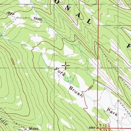 Topographic Map of Brush Park, CO