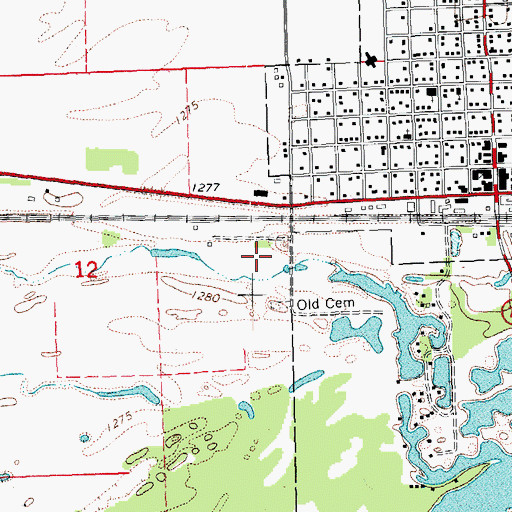 Topographic Map of North Bend Golf Course, NE