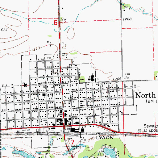 Topographic Map of North Bend City Park, NE