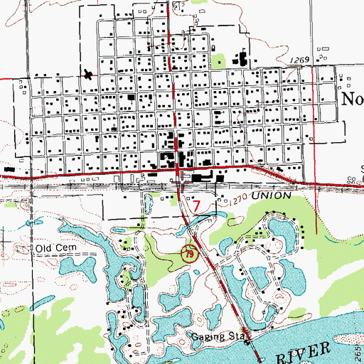 Topographic Map of North Bend, NE
