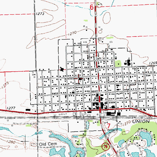 Topographic Map of United Presbyterian Church, NE