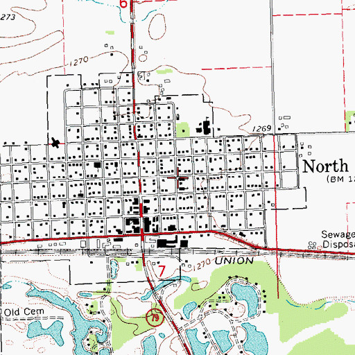 Topographic Map of Saint Charles Borromeo Catholic Church, NE