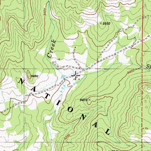 Topographic Map of Goddard Ranch, CO