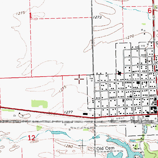 Topographic Map of Saint Peters Lutheran Church, NE