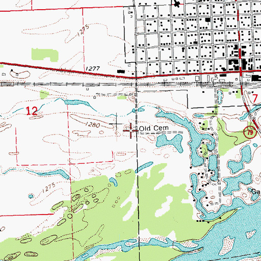 Topographic Map of Millar-Sloss Pioneer Cemetery Historical Marker, NE