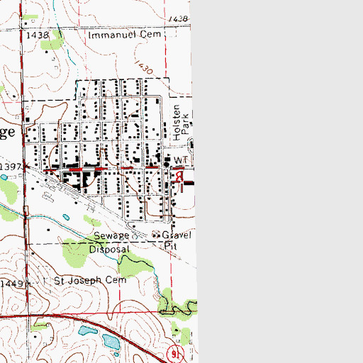 Topographic Map of Parkview Home Incorporated, NE