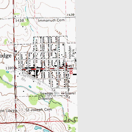 Topographic Map of Saint Wenceslaus Elementary School, NE